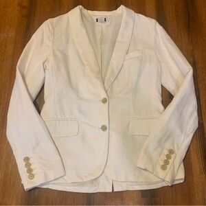 J. Crew Ivory / Cream Blazer Size 2  Jacket 2 Button